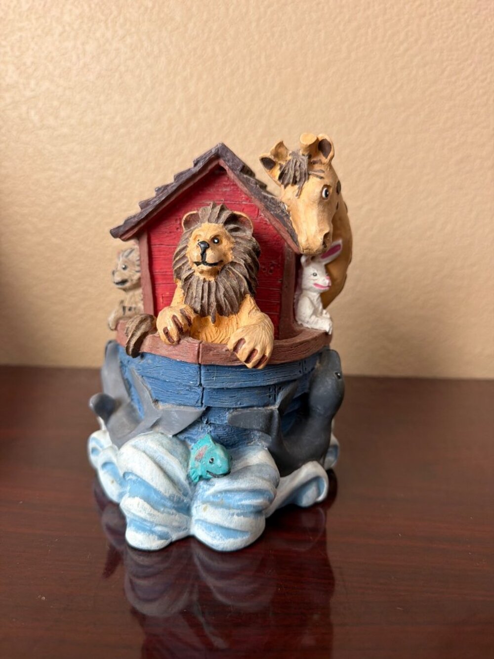 Vintage 1993 Figi Graphics Noah's Ark Resin Piggy Bank Nursery Decor - Picture 4 of 15